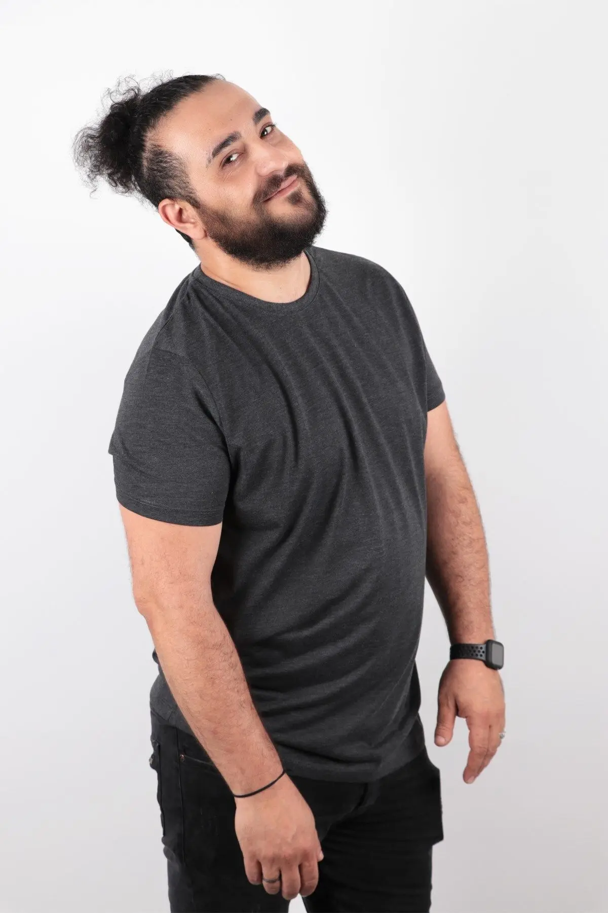 Büyük Beden Basic T-shirt %100 Pamuk Tişört