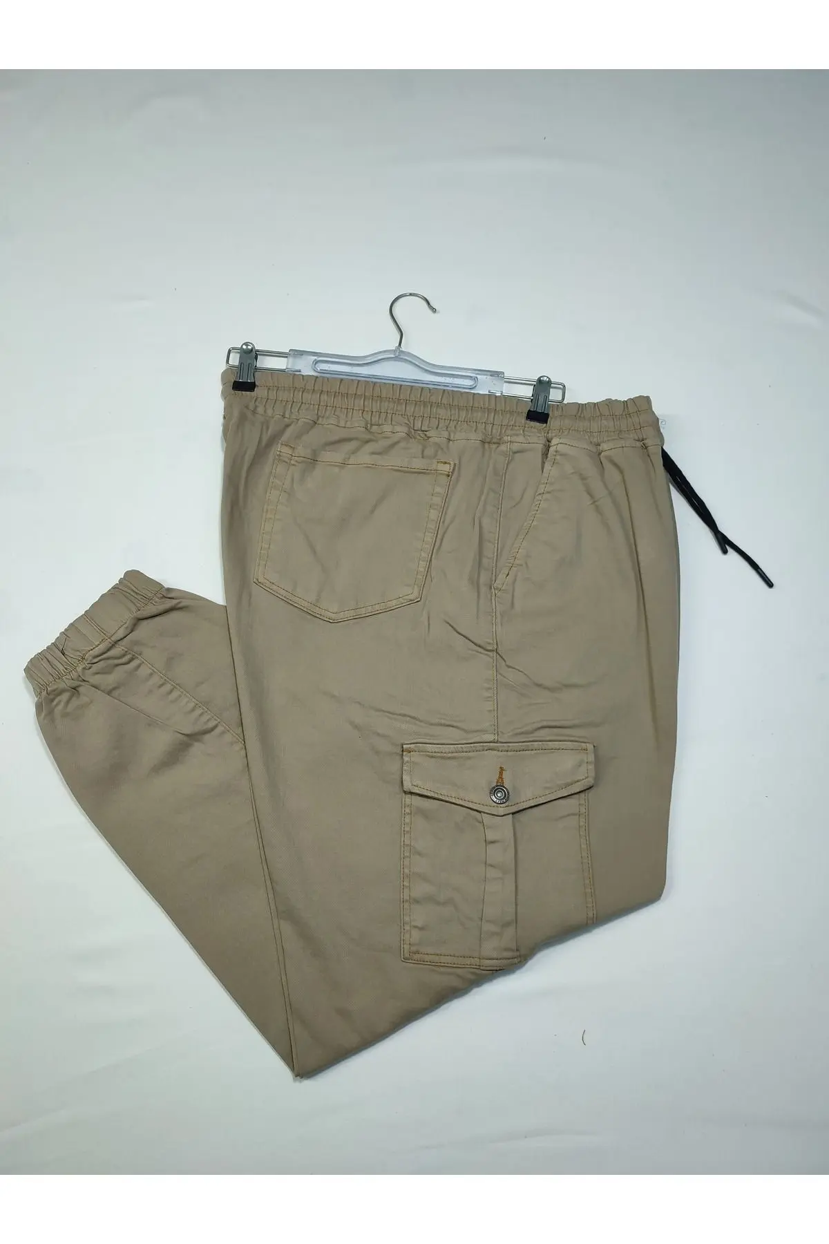 Büyük Beden Erkek Keten Kargo Jogger 5891