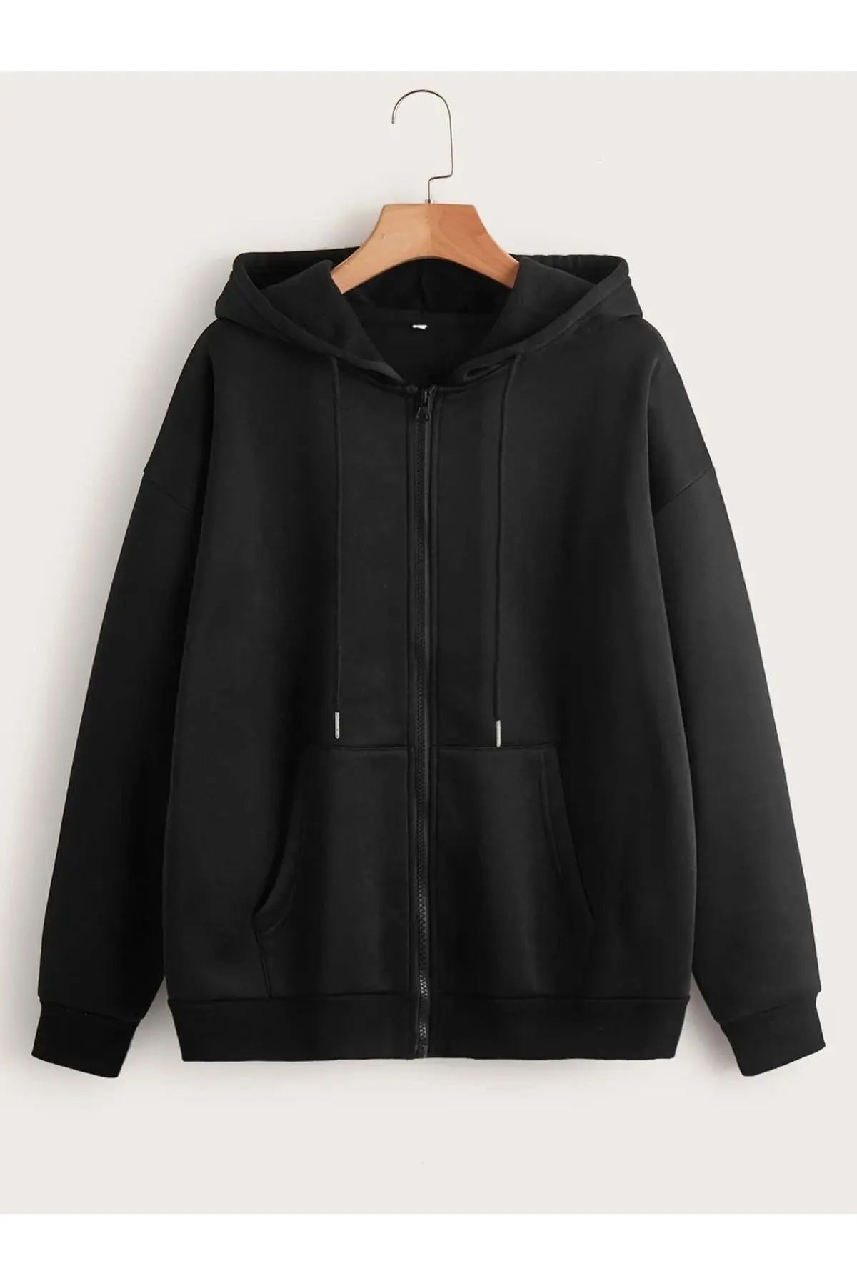 2'li Fermuarlı Kapüşonlu Oversize Sweatshirt