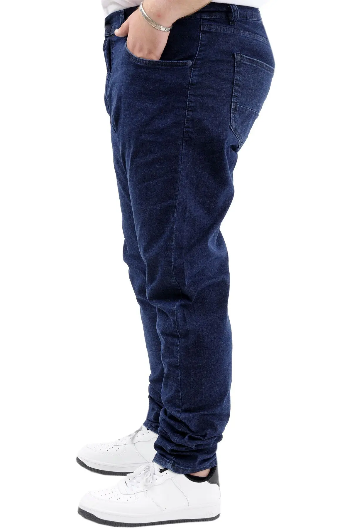 Mode XL Büyük Beden Erkek Pantolon Kot 21920 Lacivert