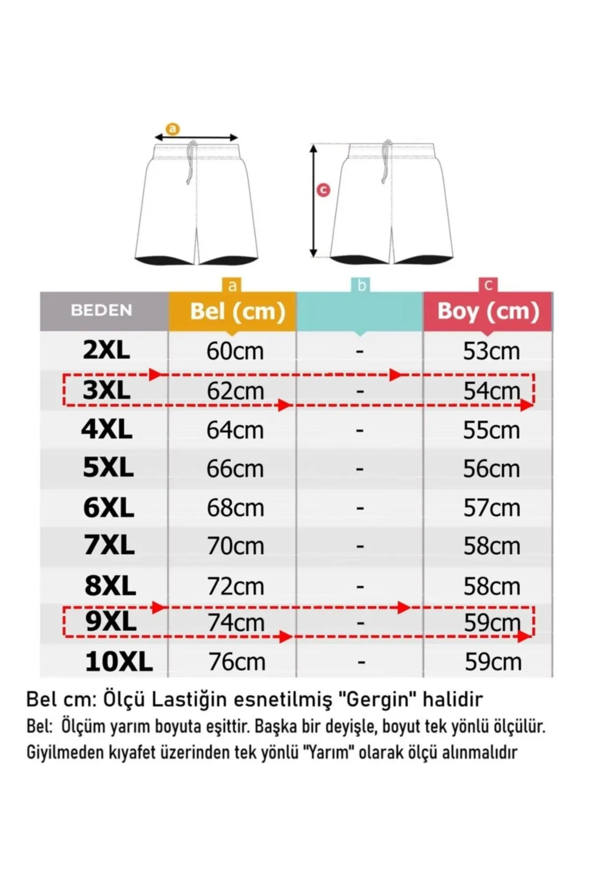 Büyük Beden Battal Boy Erkek Deniz Şortu Maraton