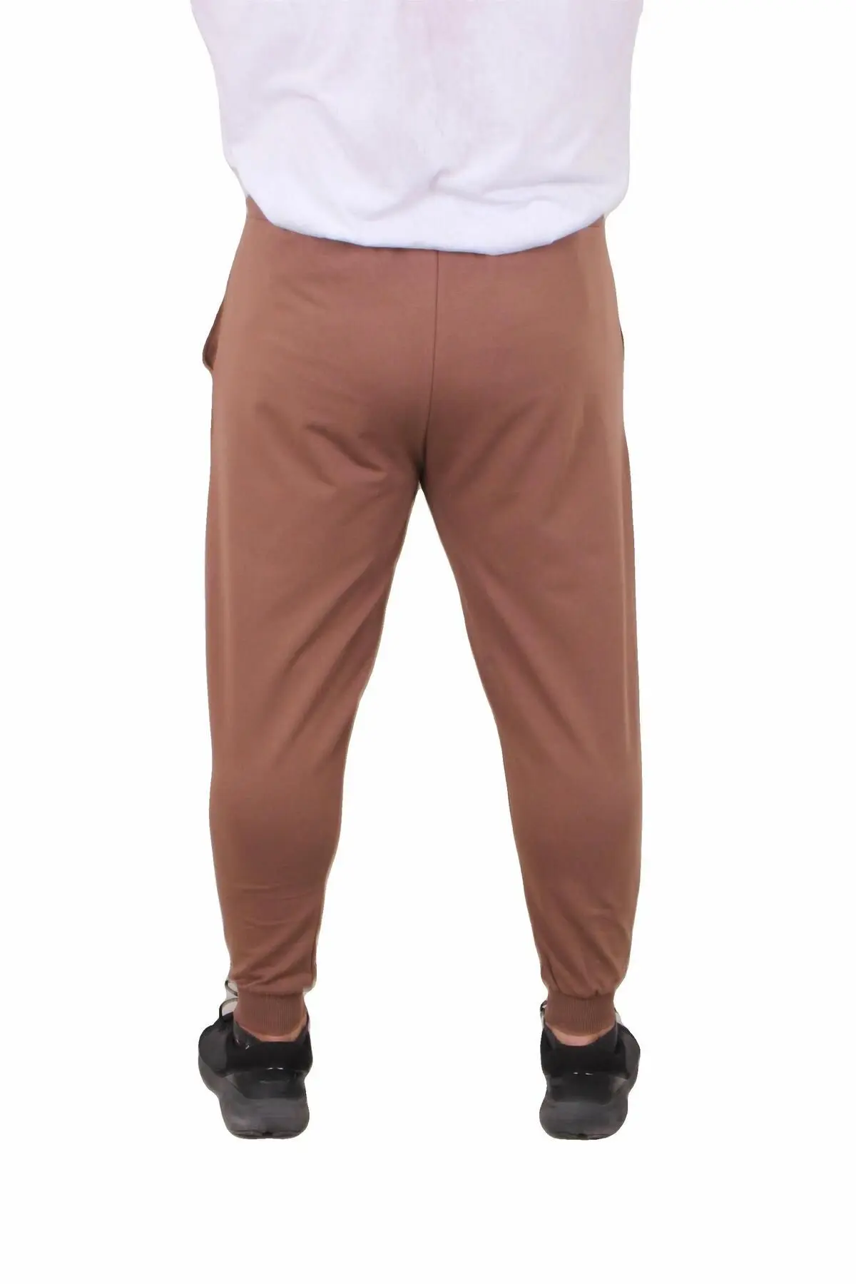 Büyük Beden Basic Eşofman Altı Full Lycra 11516 TABA