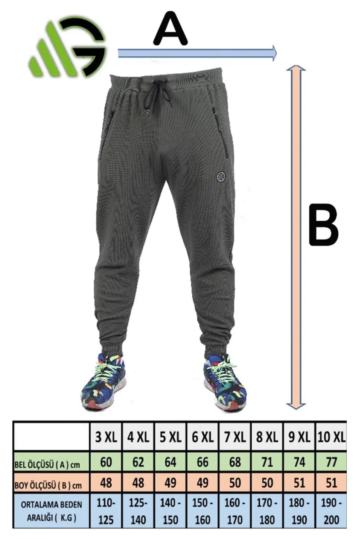 Büyük Beden Basic Eşofman Altı Full Lycra 11516 Mavı