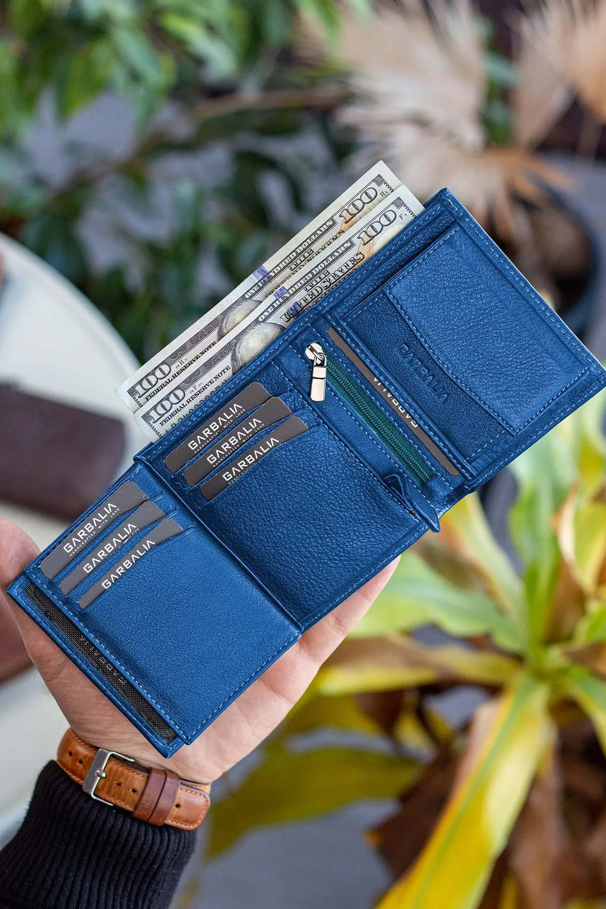 Dortmund Hakiki Deri Rfid Engelleyici Bozuk Para Bölmeli Petrol Mavisi Erkek Cüzdanı