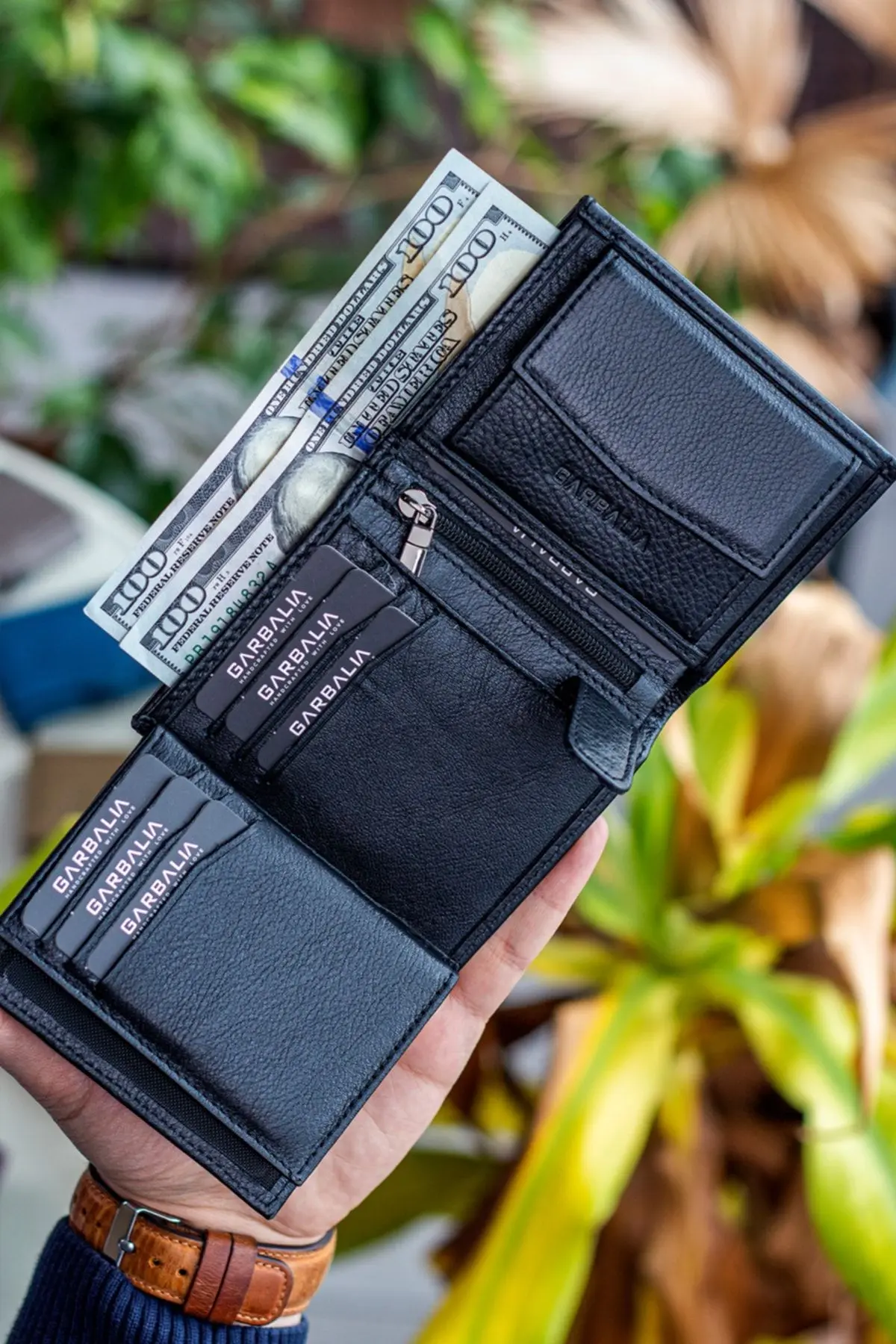 Hakiki Deri Siyah Erkek Bozuk Para Gözlü Cüzdan JCKSN101