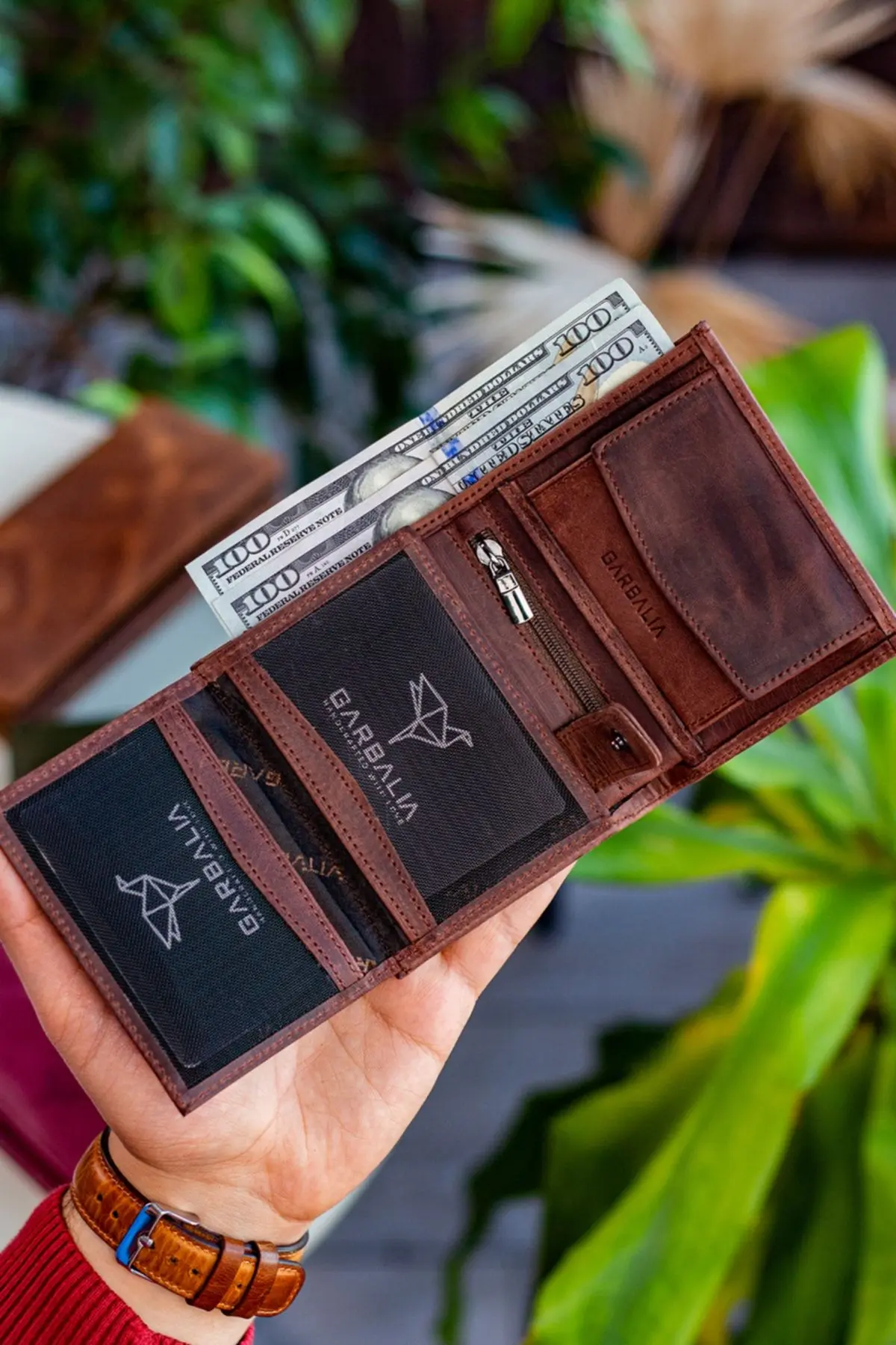 Hakiki Deri Kahverengi Erkek Bozuk Para Gözlü Cüzdan JCKSN101