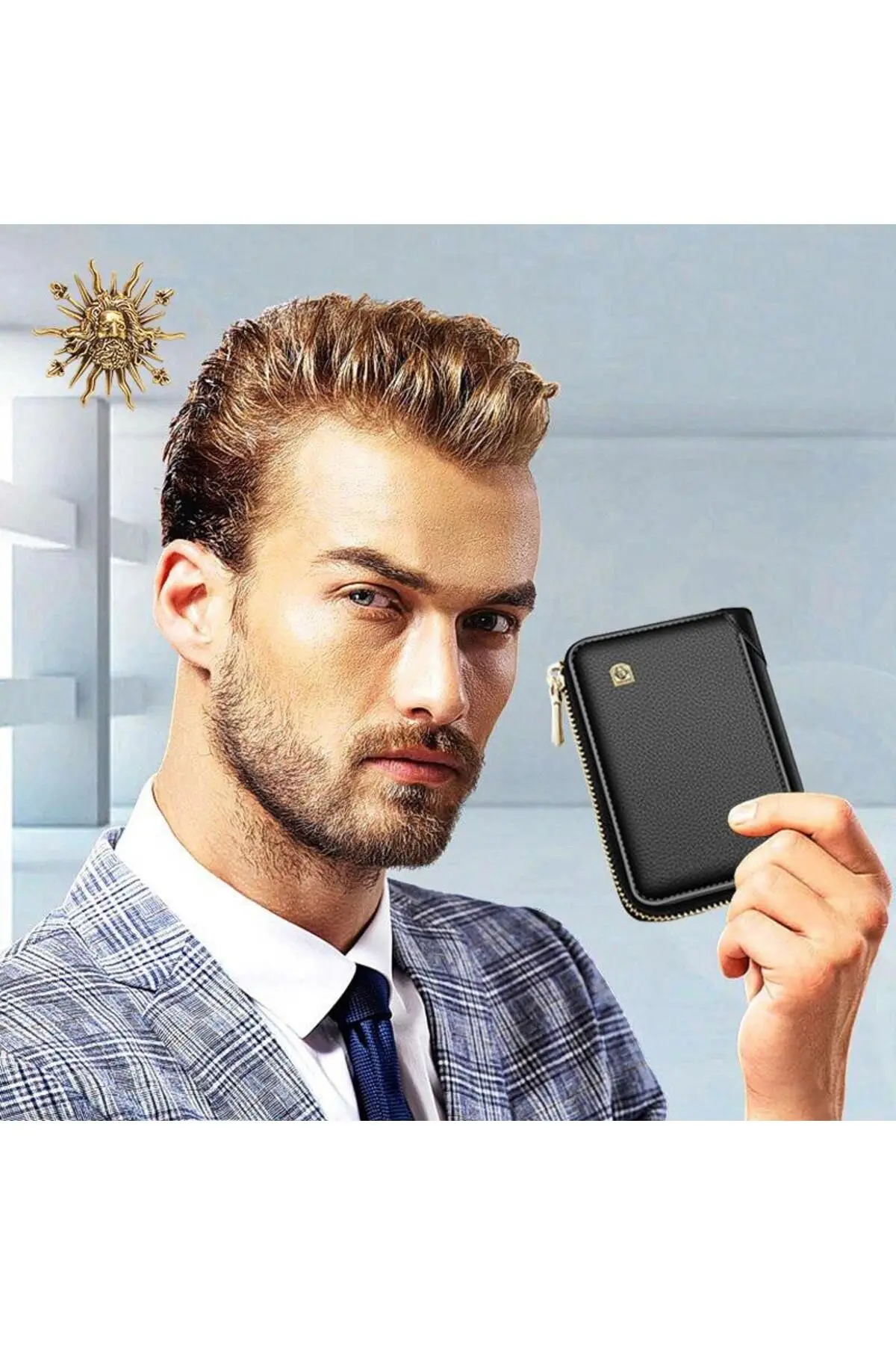 Molinari İtalyan Malı Hakiki Deri Akordiyonlu Erkek Cüzdan - Erkek Kartlık