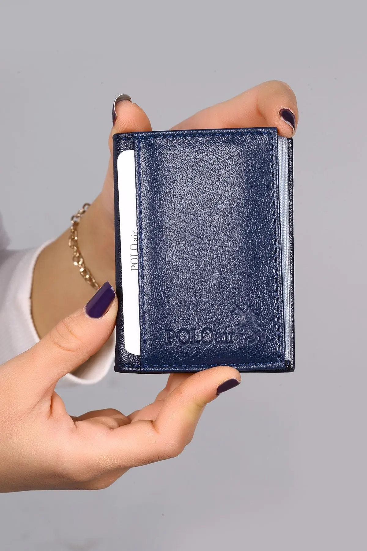 Kutulu Klasik Erkek Cüzdan Kemer Kartlık Parfüm Seti Lacivert