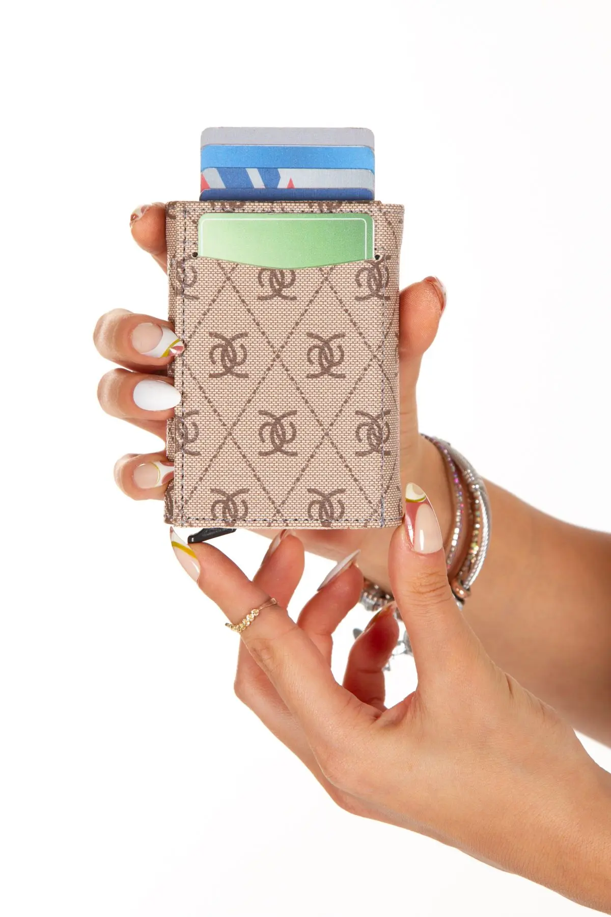 Adelina Unisex Vizon Rio Mekanizmalı Otomatik Kızaklı Kartlık Cüzdan