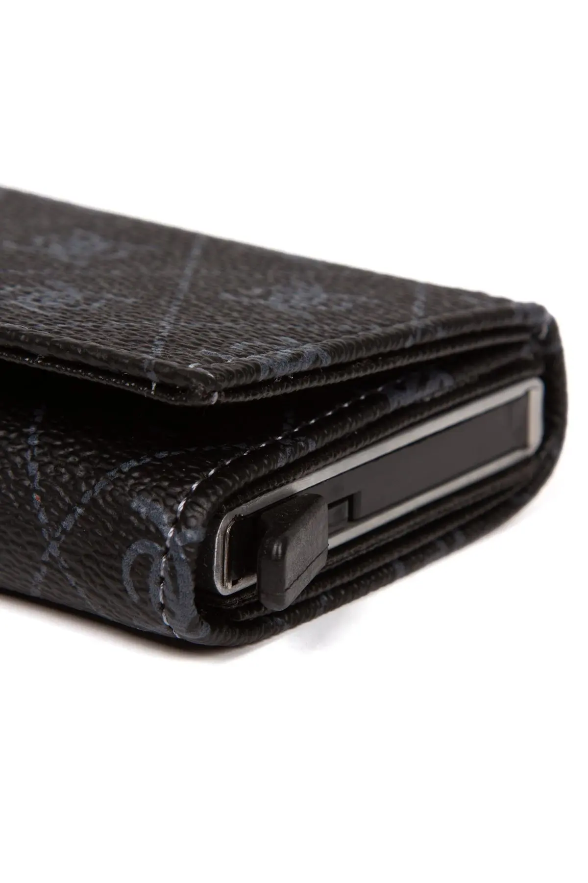 Adelina Siyah Unisex Rio Mekanizmalı Otomatik Kızaklı Kartlık Cüzdan