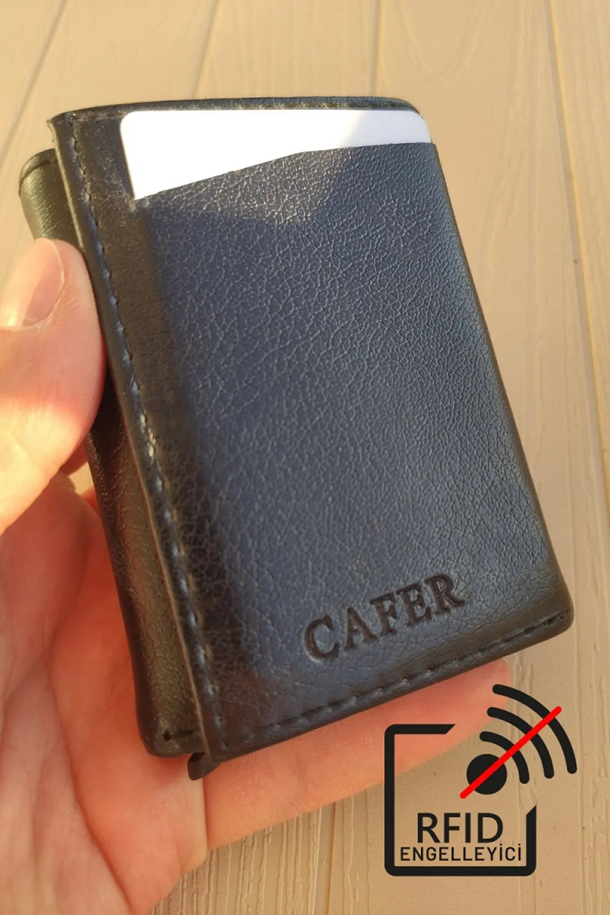 Mekanizmalı Cüzdan Erkek Kartlık Cüzdan Isim Baskılı Kişiye Özel