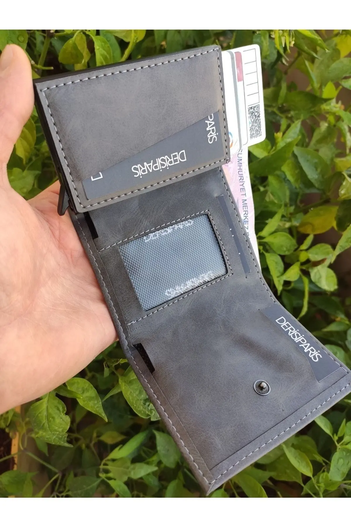 Mekanizmalı Cüzdan Erkek Kartlık Cüzdan Isim Baskılı Kişiye Özel