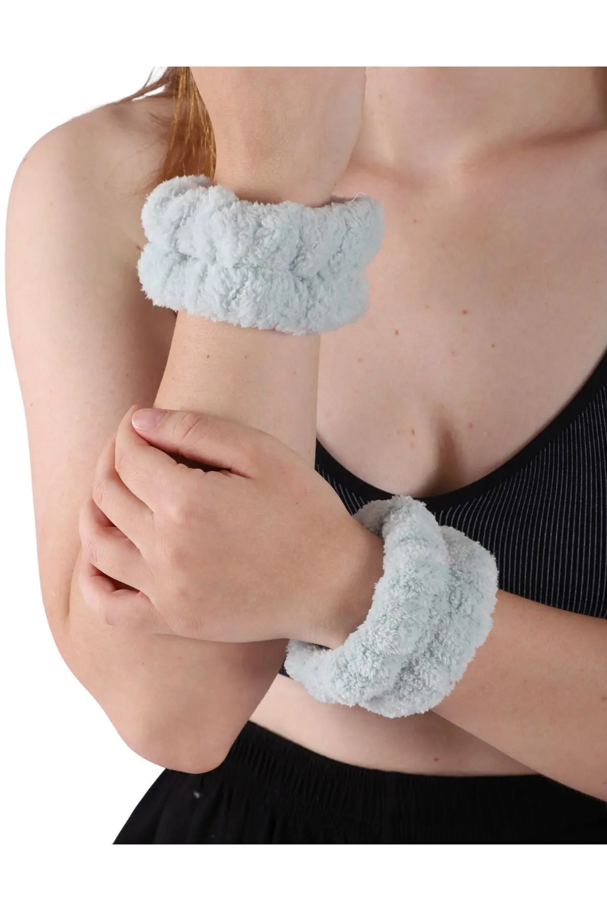 Soft Saç Bandı Ve Bileklik Makyaj Uygulama Seti Mint