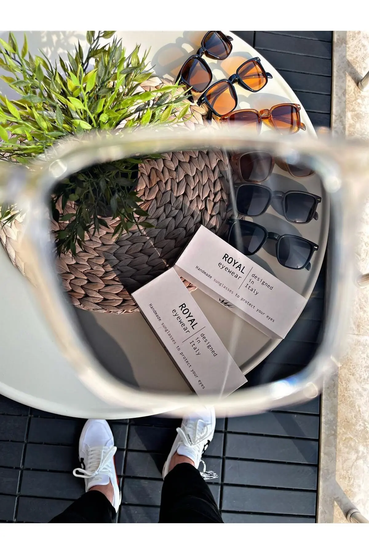 Güneş Gözlüğü Kadın & Erkek Uv400 Cam Ce Belgeli Transparan Gri Lorraınew