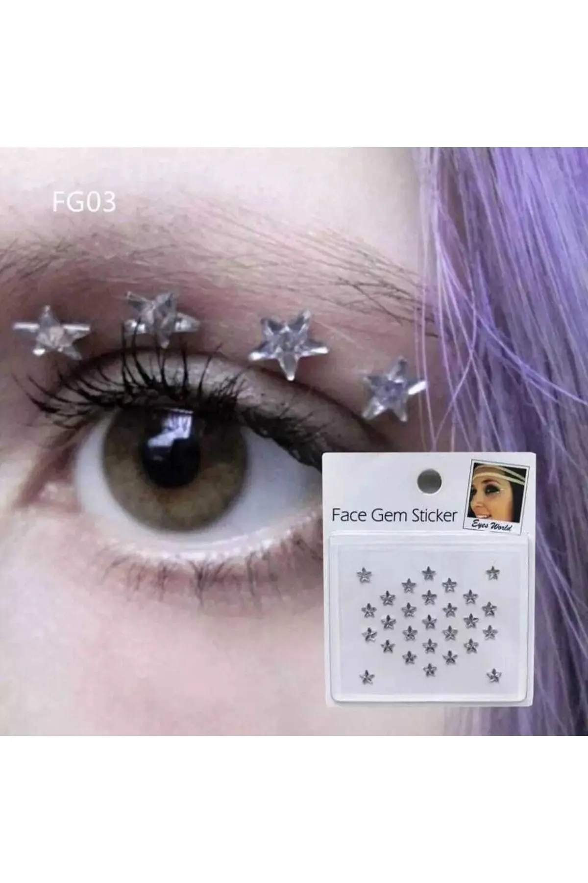 Vintage Yıldız Model 100 Adet Yüz Ve Vücut Taşı Sticker Taş