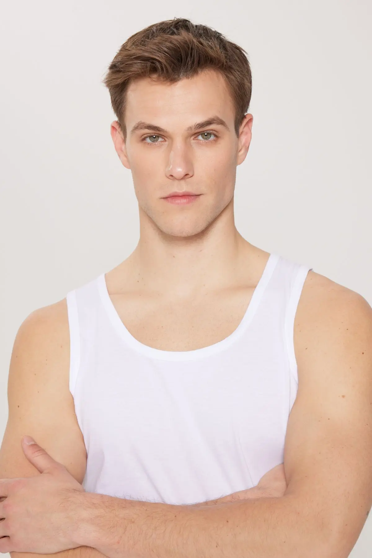 Erkek Beyaz Standart Fit Normal Kesim %100 Pamuk 2'li Atlet Paketi