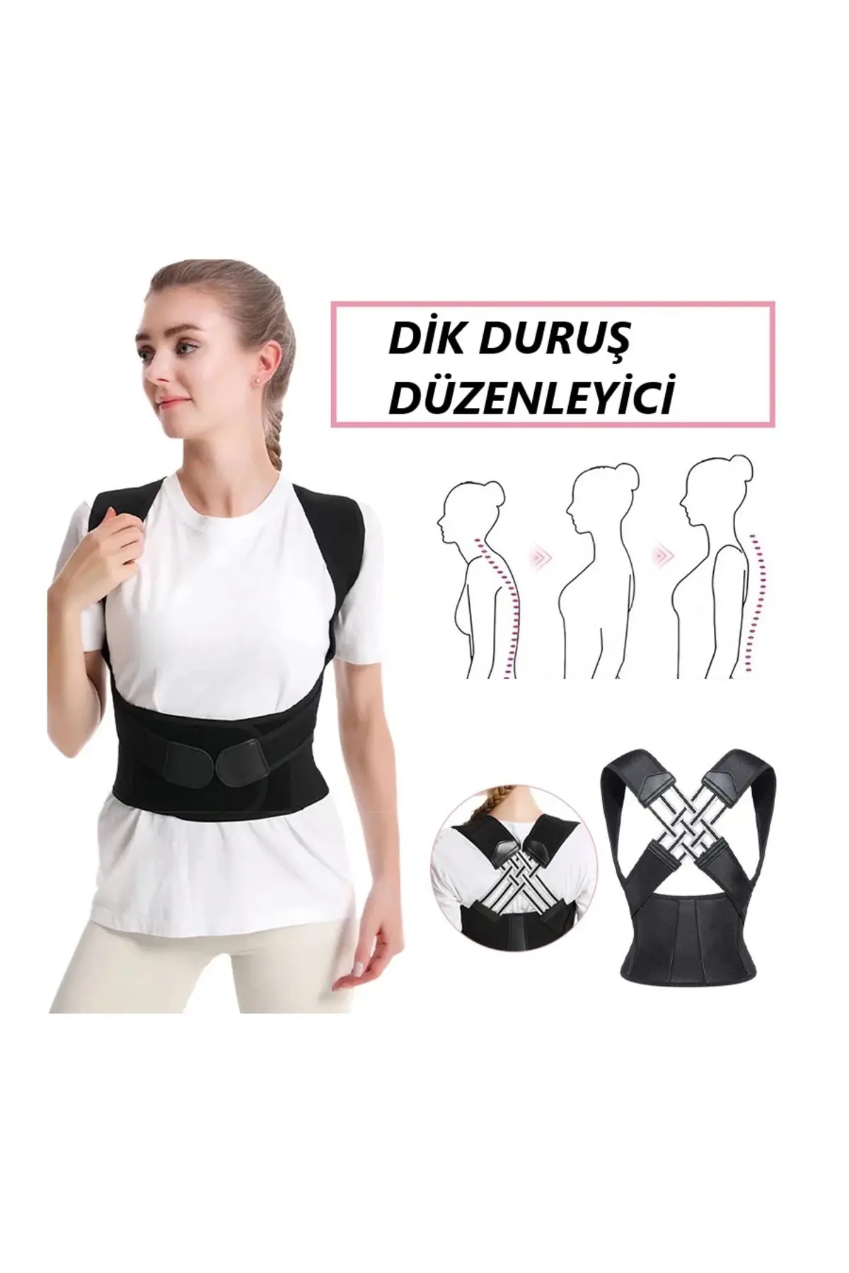 Hyfix Model Dik Duruş Ve Kamburluk Giderici Medikal Sırt-Bel Korsesi Kadın Erkek Kullanıma Uygun