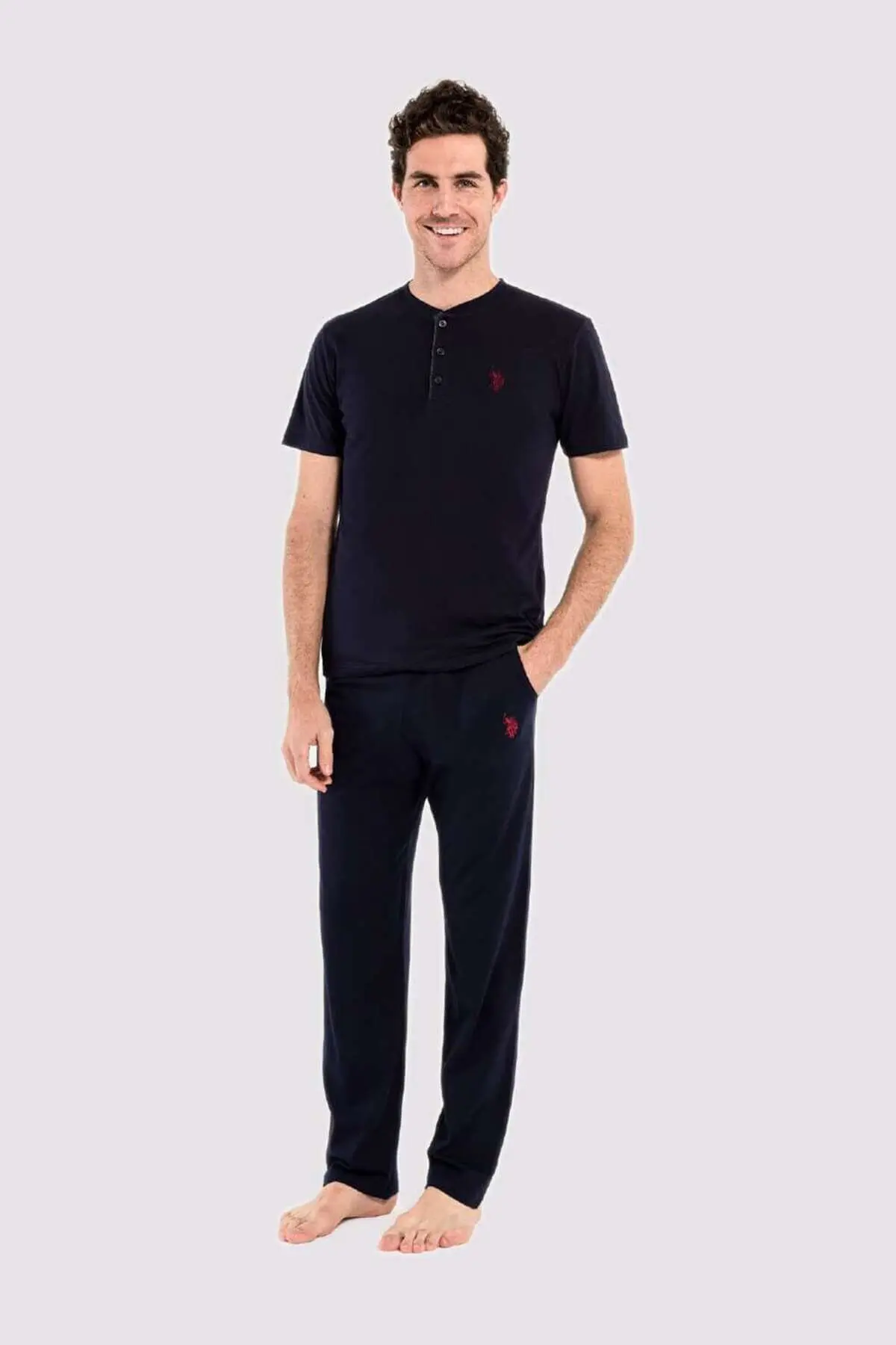 Erkek Lacivert 3 Lü Pijama Takım