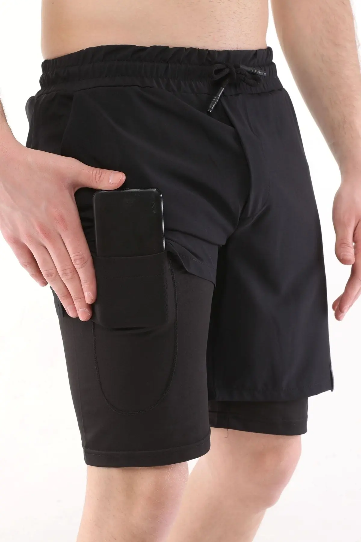 Ghassy Co Erkek Running Hızlı Kuruma Micropoly Antrenman Halısaha Fitness Kısa Taytlı Outdoor Şort