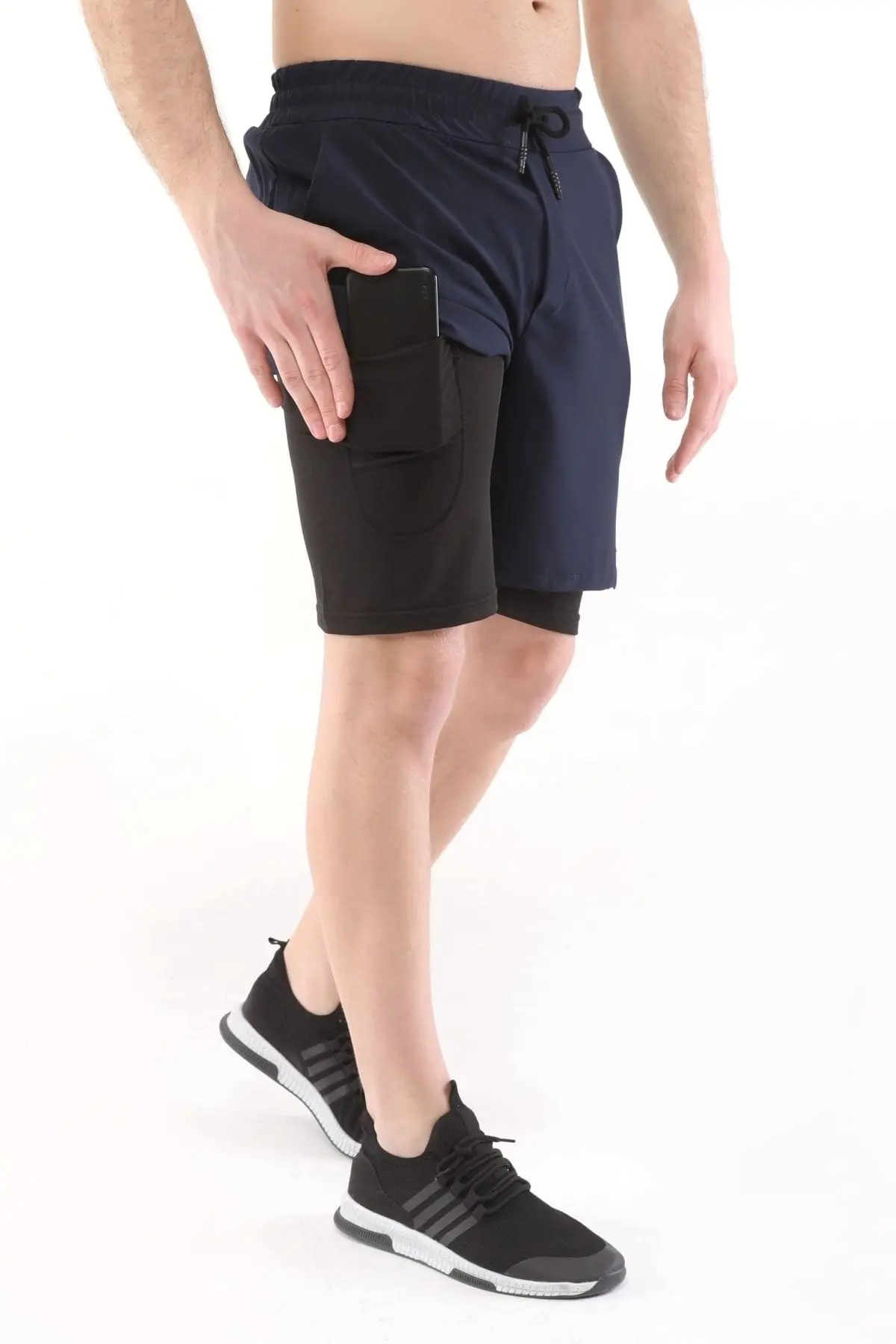 Erkek Running Hızlı Kuruma Micropoly Antrenman Halısaha Fitness Kısa Taytlı Outdoor Şort