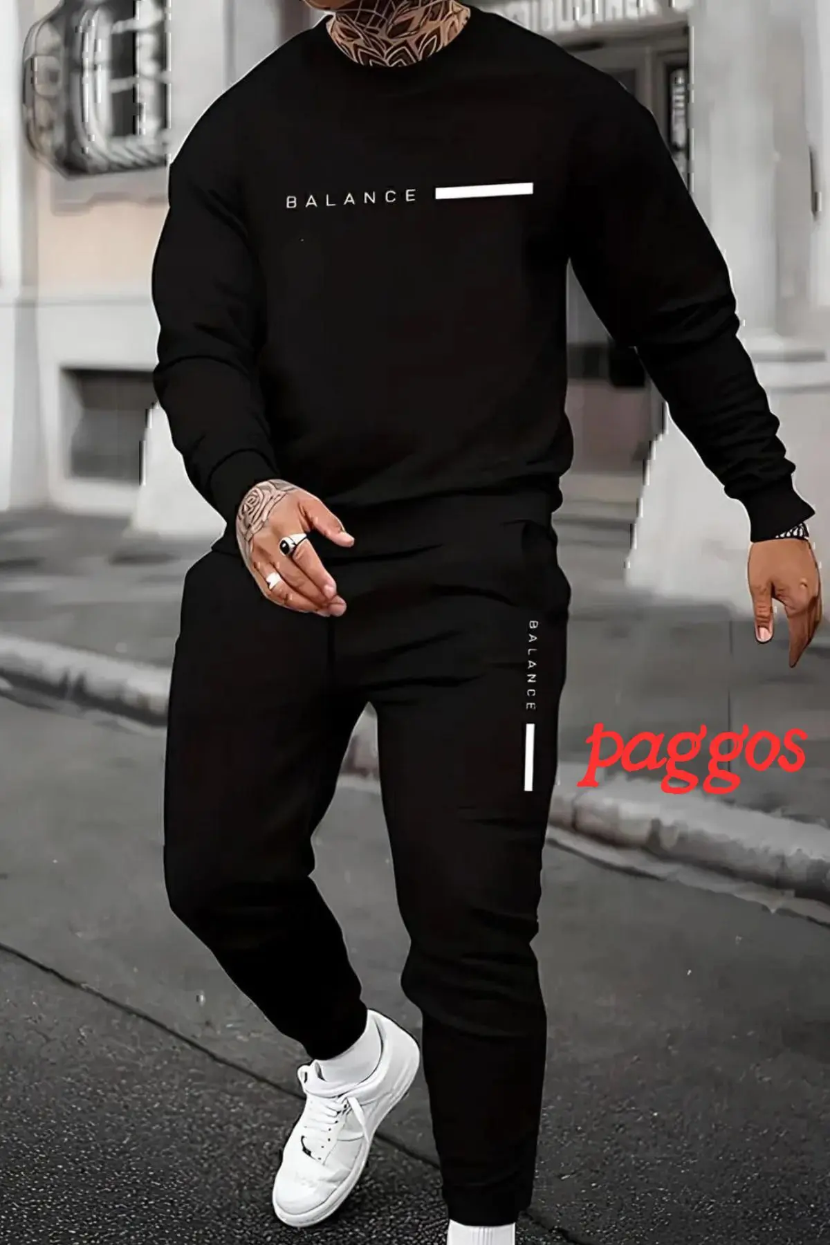 Eşofman Alt Üst Takımı B Alanc.e Baskılı Şardonlu