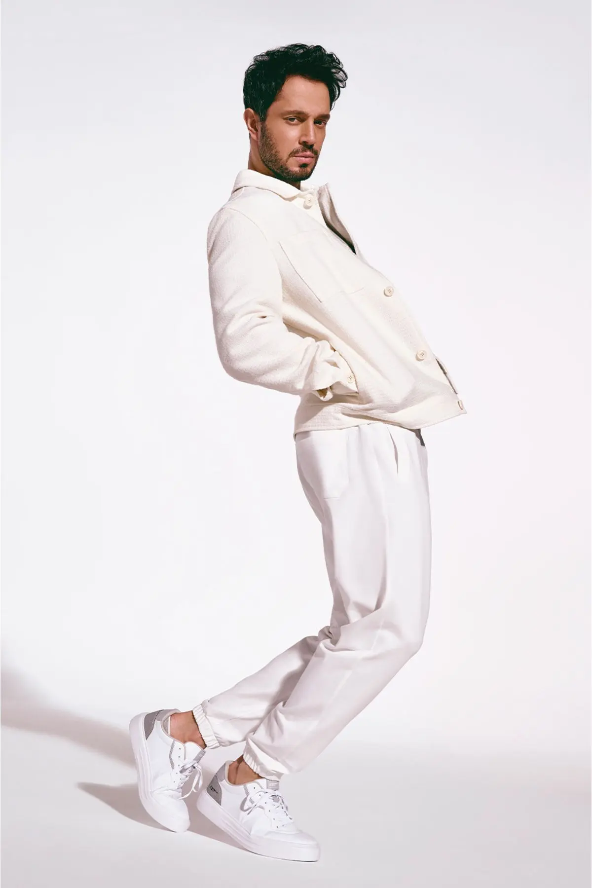 Avva Erkek Ekru Jogger Eşofman Altı Beli Bağcıklı Paçası Lastikli 2 Iplik Pamuklu Regular Fit E003403