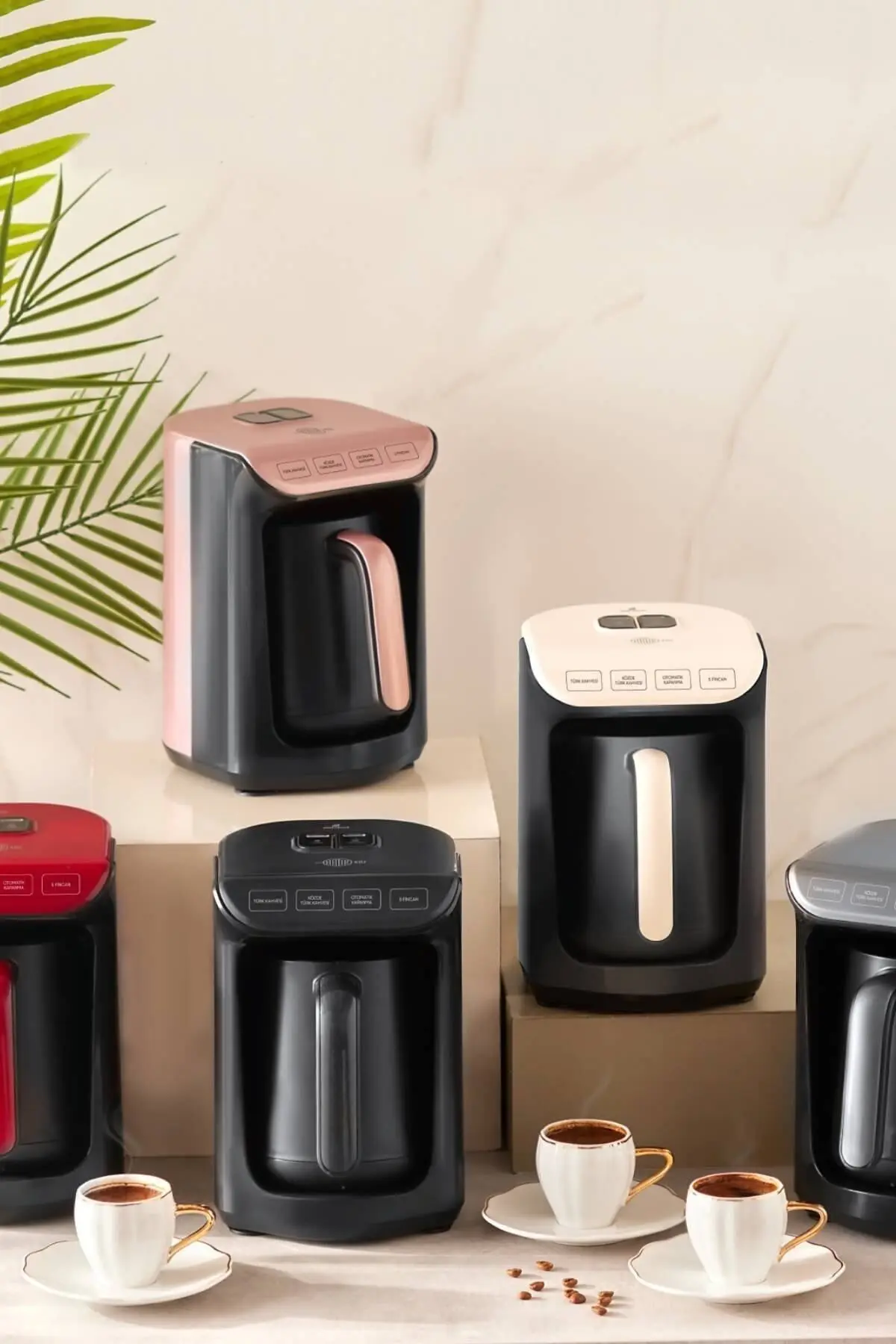 Hatır Közde Türk Kahvesi ve Türk Kahve Makinesi Rosegold 5 Fincan Kapasiteli Bol Köpüklü