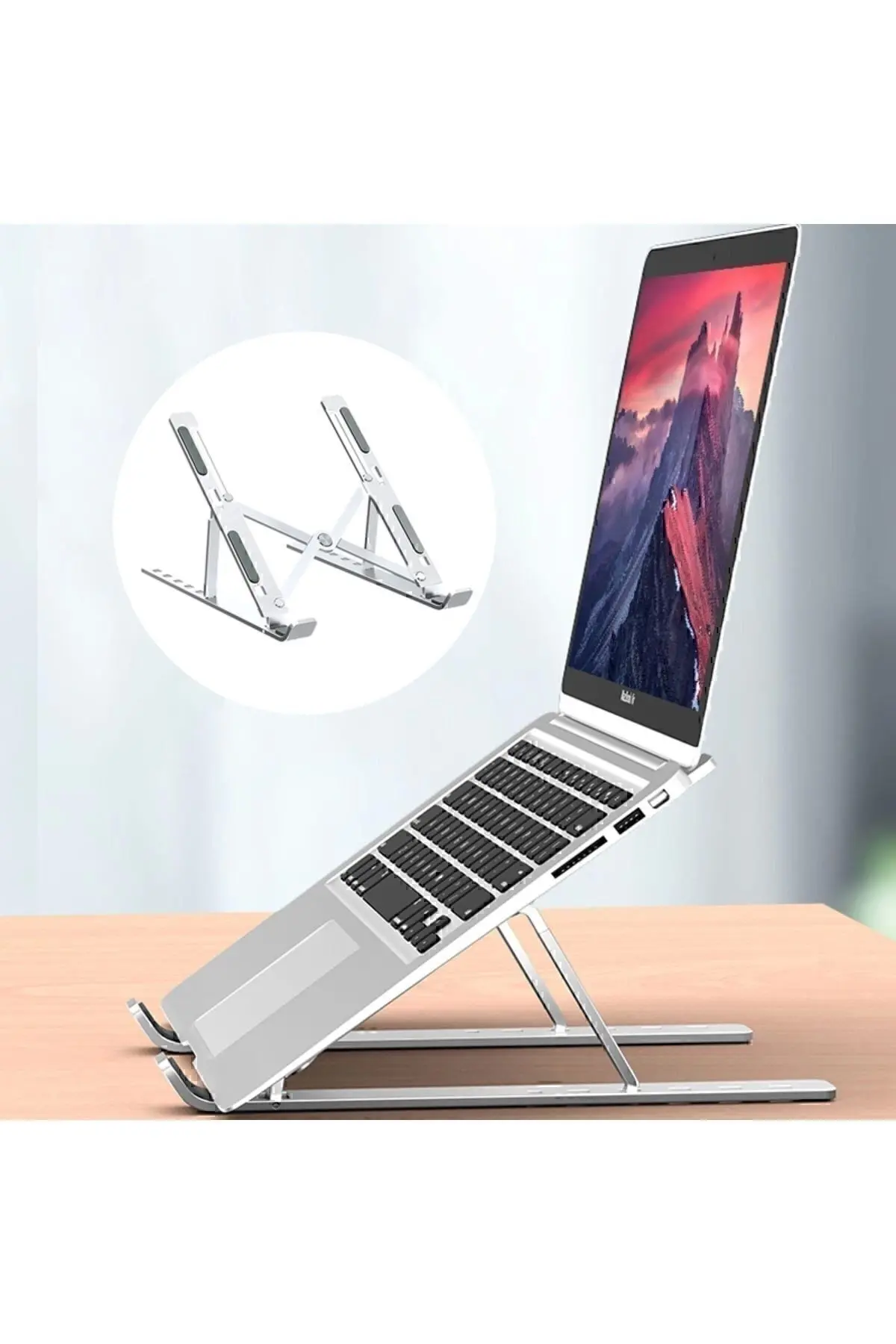 Aliminyum Ayarlı Laptop Macbook Notebook Güncel Yükseltici Tutucu
