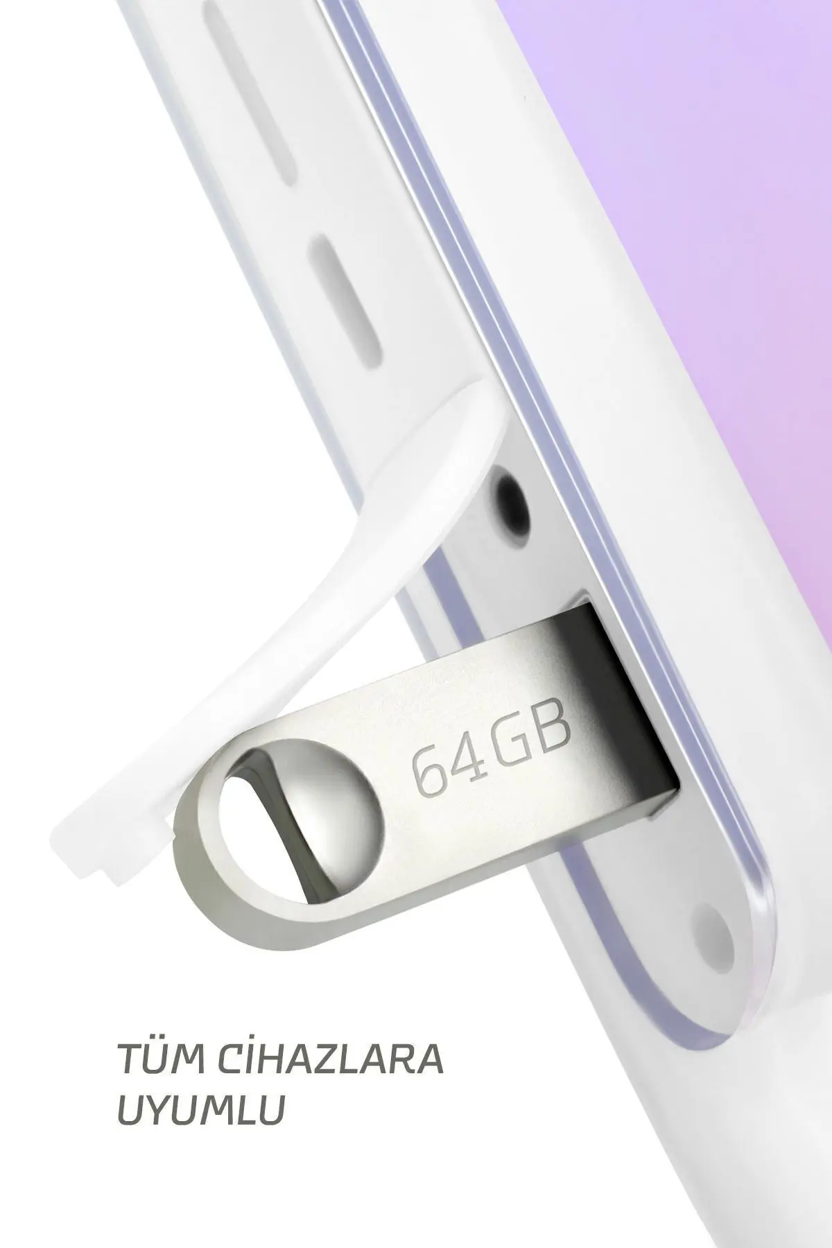 64 GB Flash Bellek Metal Gövde Ömür Boyu Garantili Güvenli Usb Bellek Data Traveler
