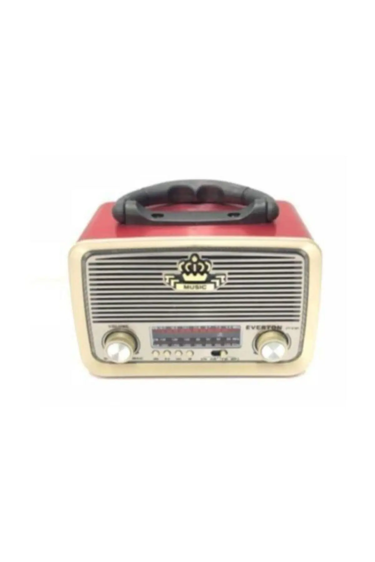 RT-301 Kırmızı Nostaljik Görünümlü Bluetoothlu USB-SD Card Mp3 Çalar Radyo Müzik Kutusu
