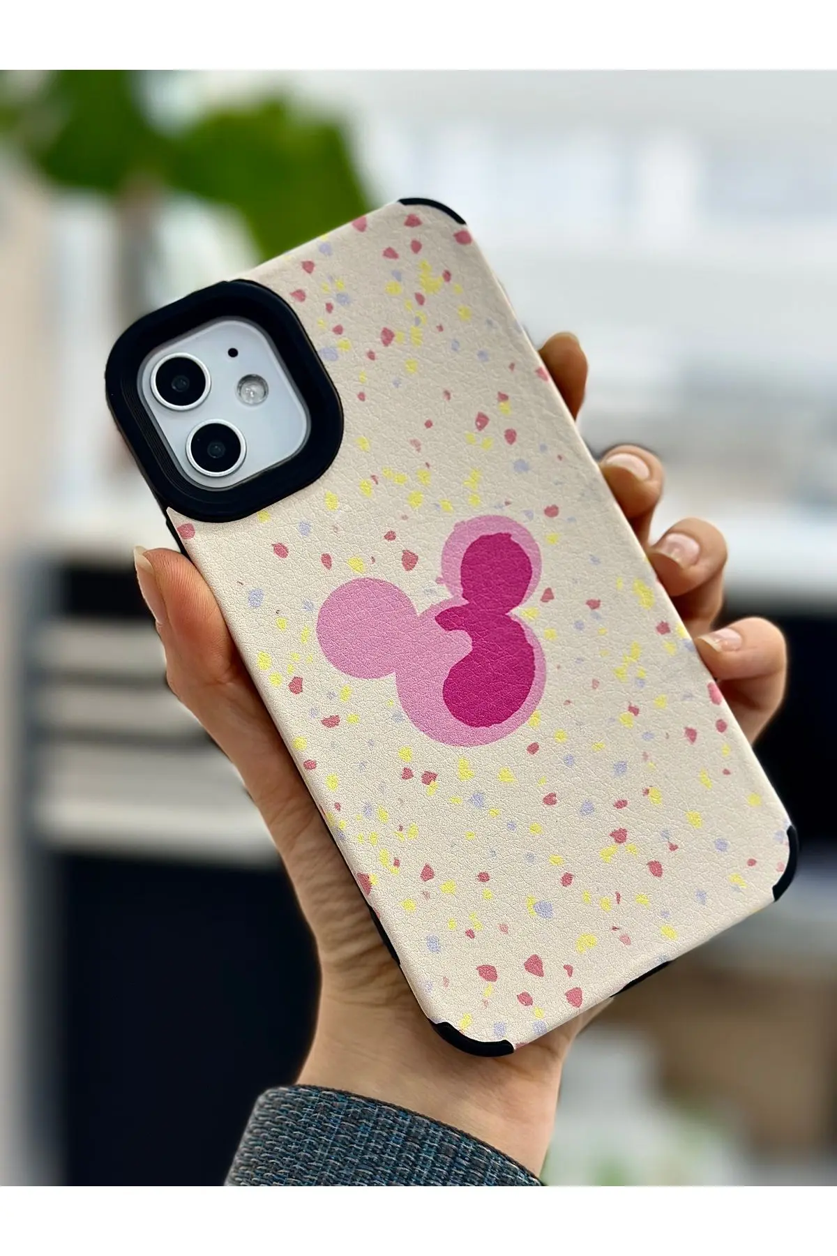 Iphone 11 Uyumlu Kaplama Minnie Tasarımlı Yumuşak Silikon Kılıf