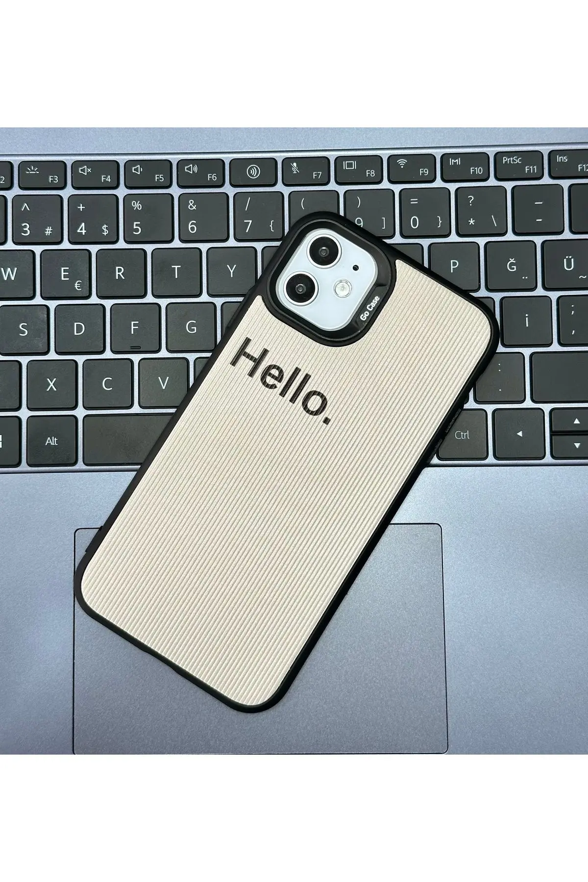 Iphone 11 Uyumlu Kaplama Hello Tasarımlı Yumuşak Silikon Kamera Korumalı Kılıf