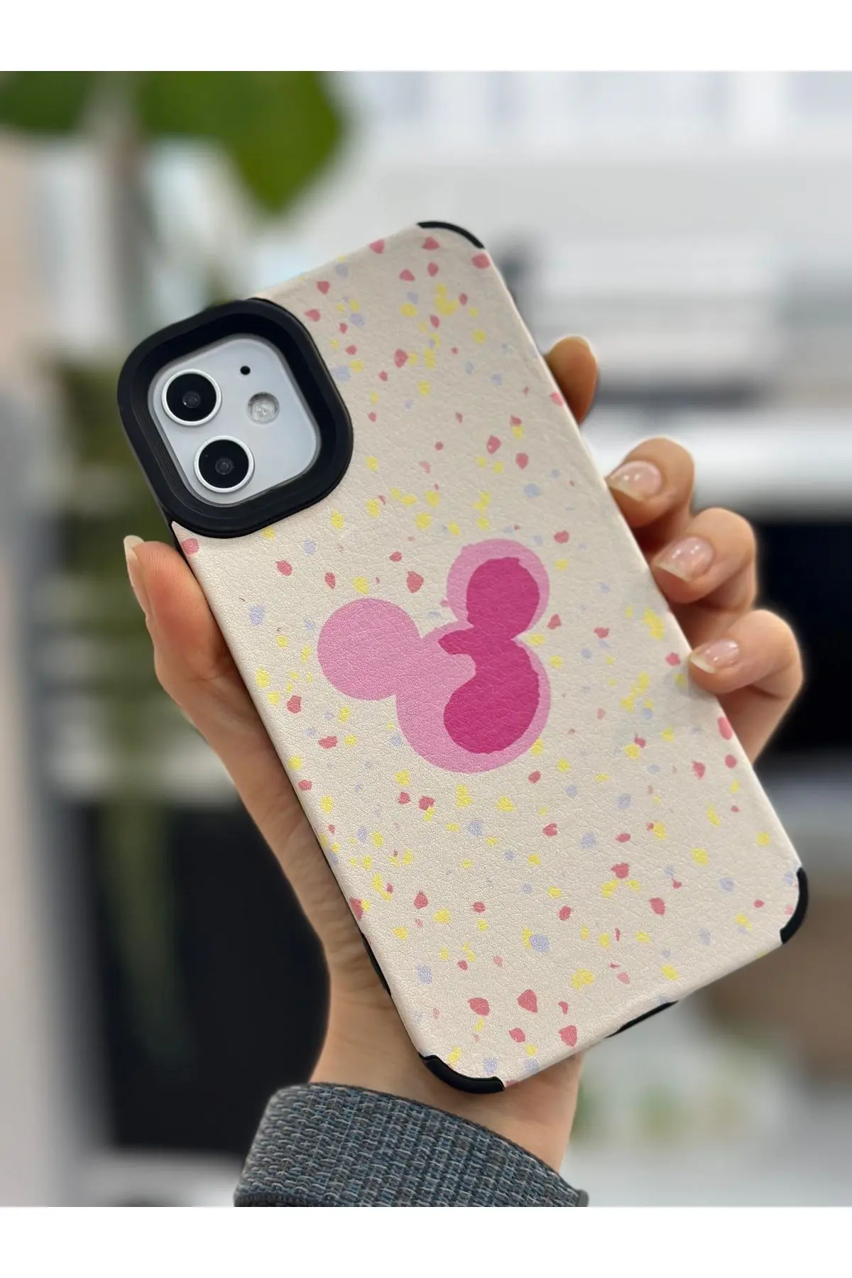 Iphone 11 Uyumlu Kaplama Minnie Tasarımlı Yumuşak Silikon Kılıf