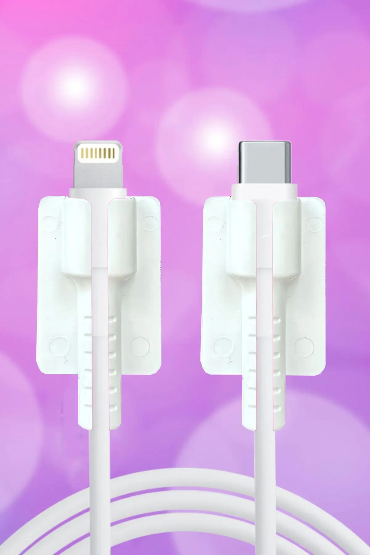 Kablo Ucu Koruyucu Iphone 11-12-13-14 Pro & Promax & Plus Modelleri Ile Uyumlu Desenli Silikon Kapak