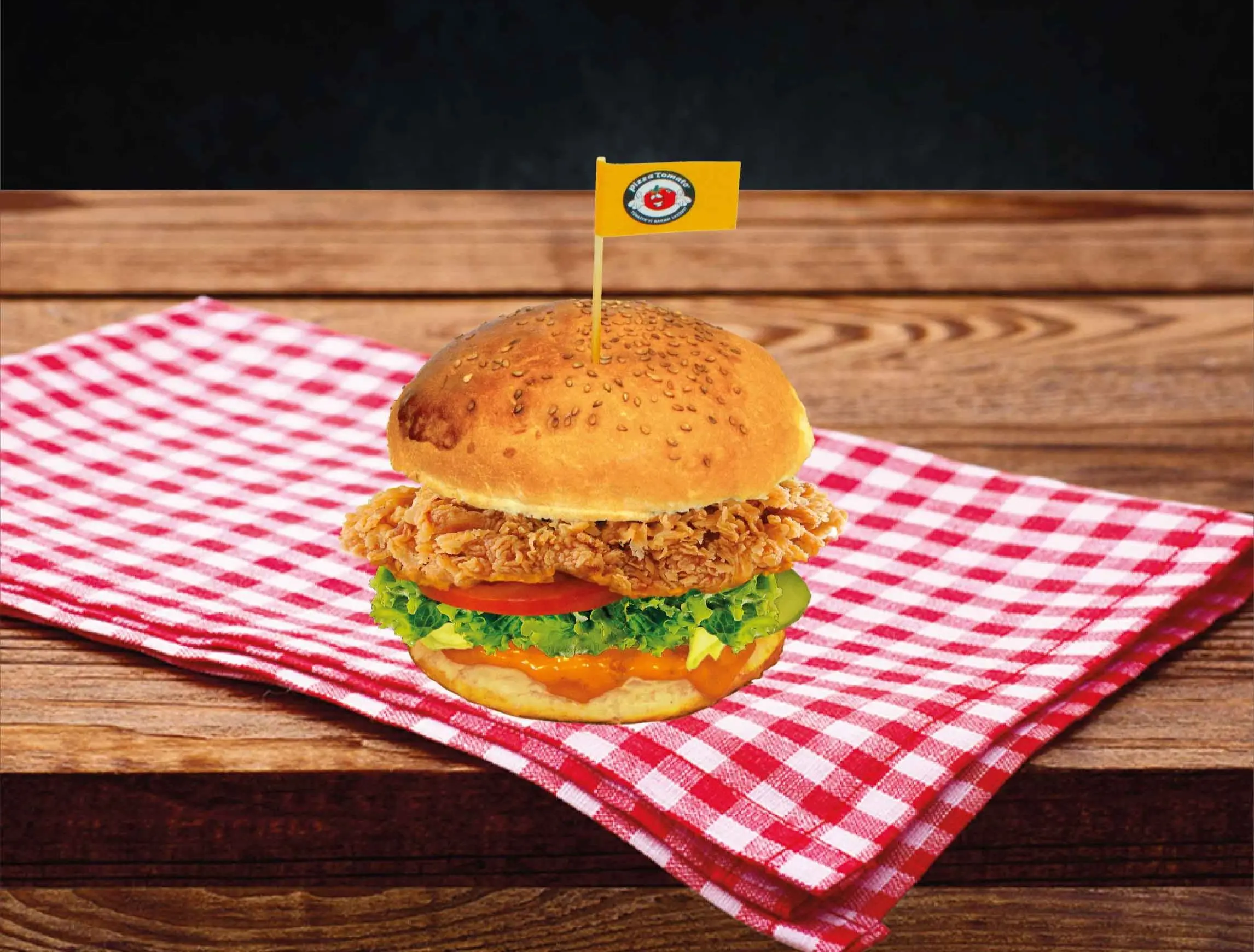 Kajunlu Tavuk Burger