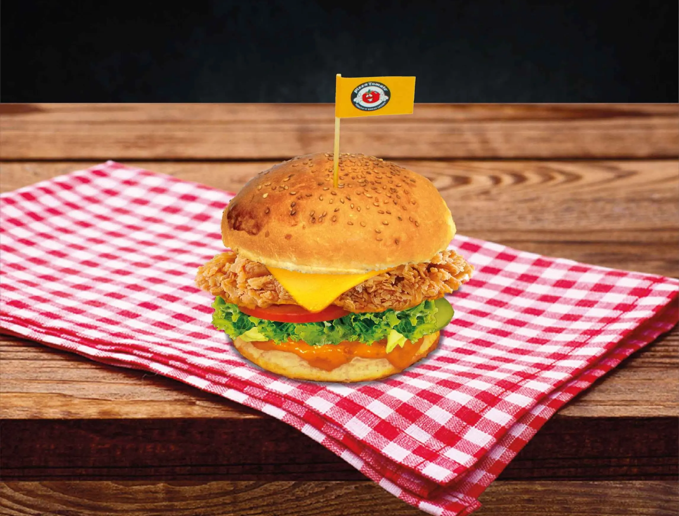 Cheddarlı Tavuk Burger