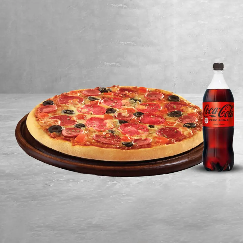 Büyük Boy Pizza + Coca-Cola 1 L (Coca-Cola Fırsatı)