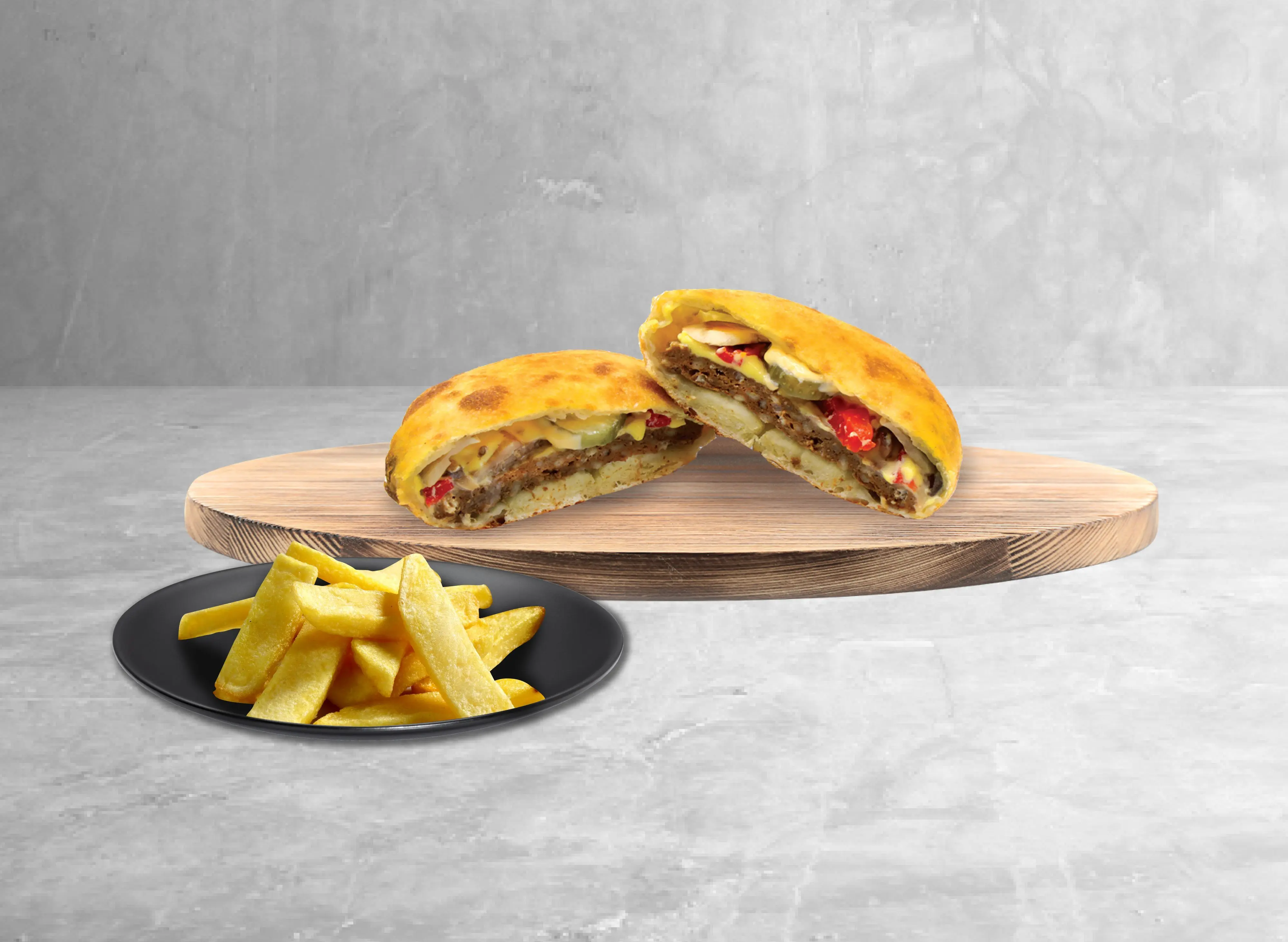 Domdom Burger + Orta Boy Patates