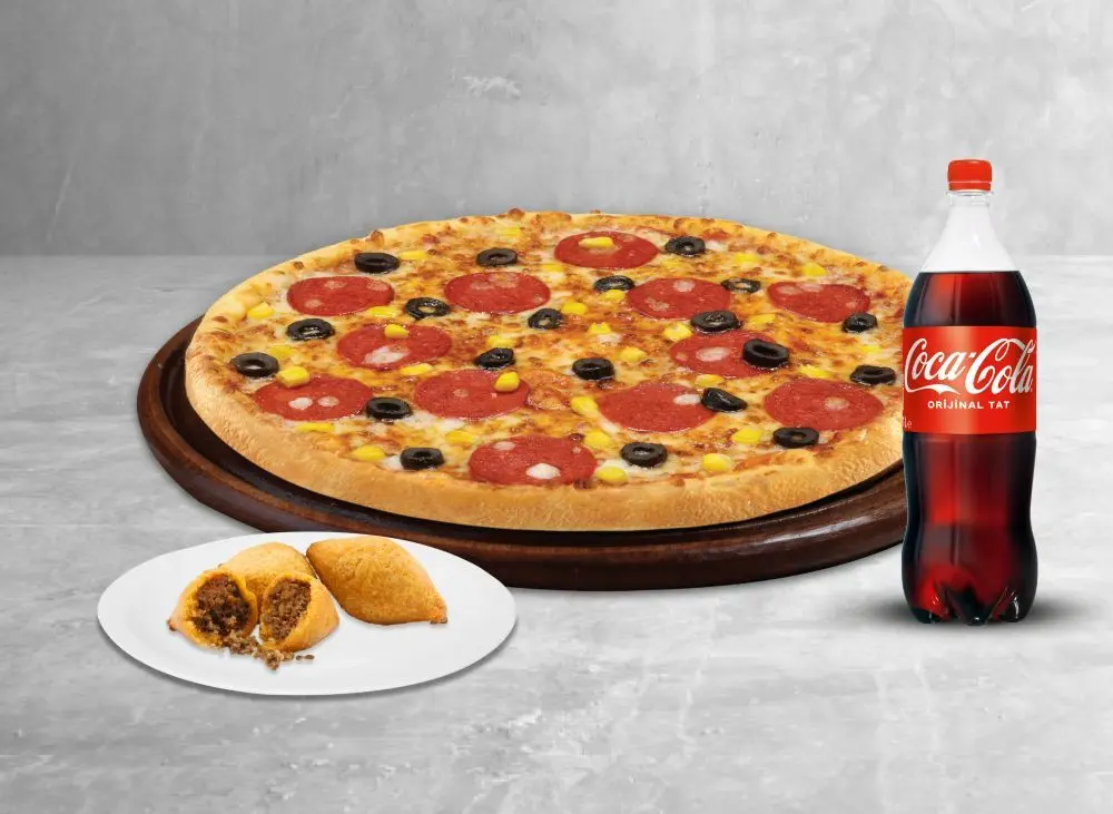 Büyük Boy Pizza + Litrelik İçecek + Seçili Lezzetler