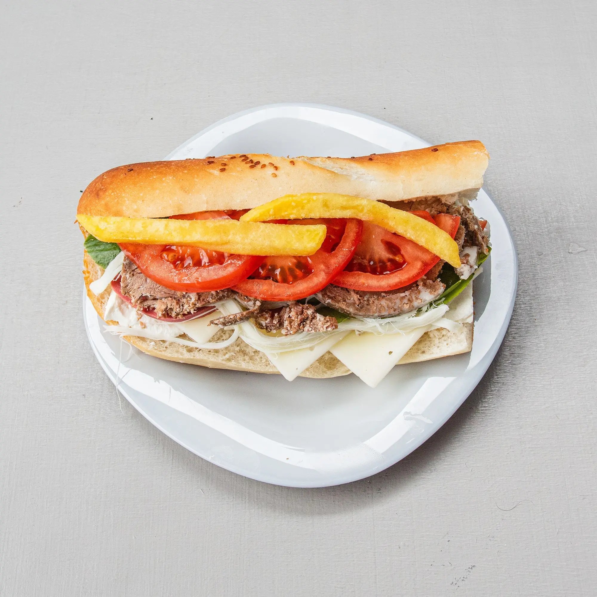 Kavurmalı Kaşarlı Sandviç