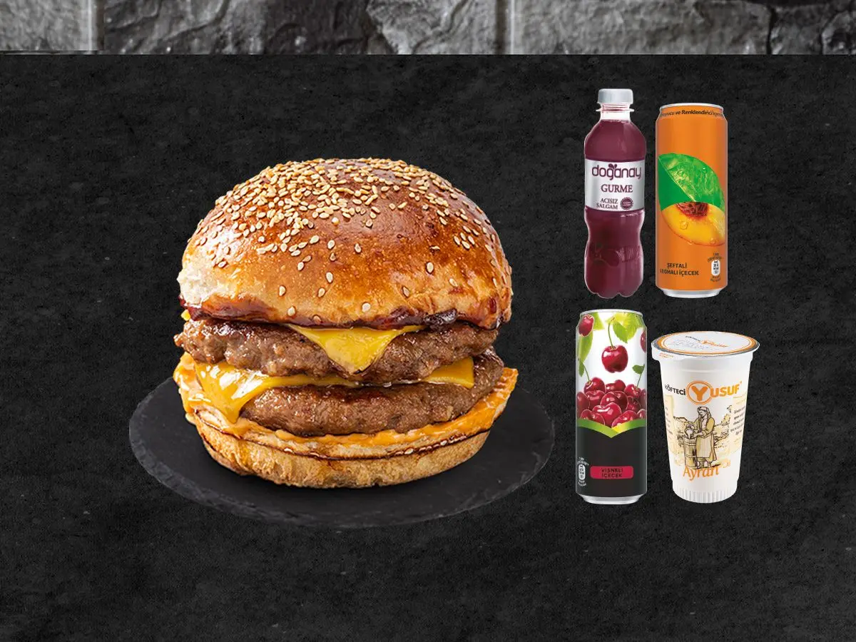 Burger Menü (Çift Köfte)
