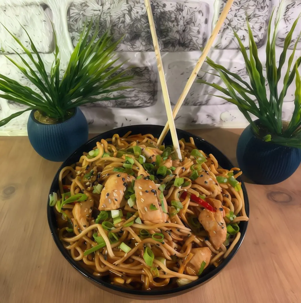 Teriyaki Soslu Tavuklu Noodle