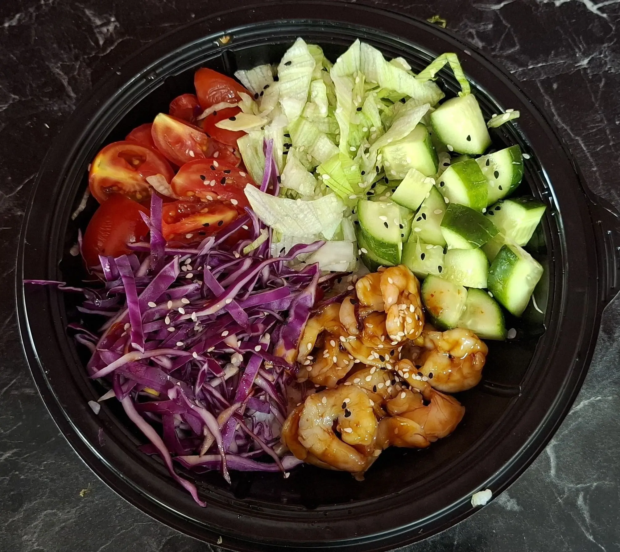 Teriyaki Soslu Tavada Kızartılmış Karidesli Bowl