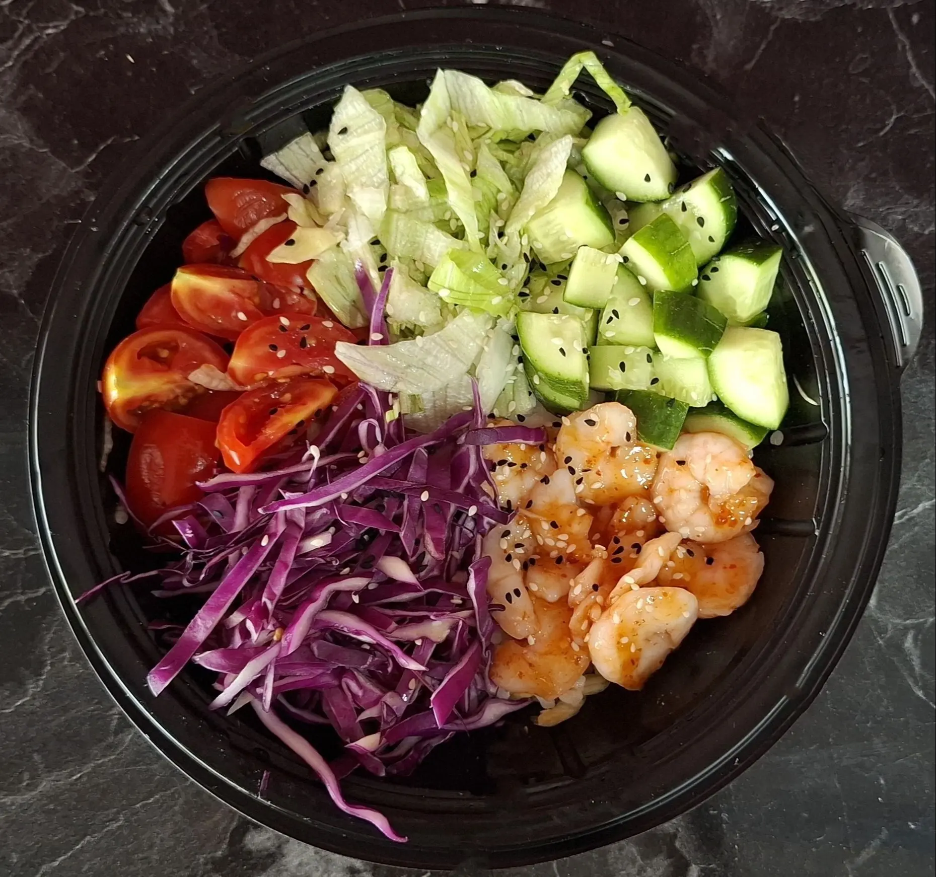 Sweet Chili Soslu Tavada Kızartılmış Karidesli Bowl