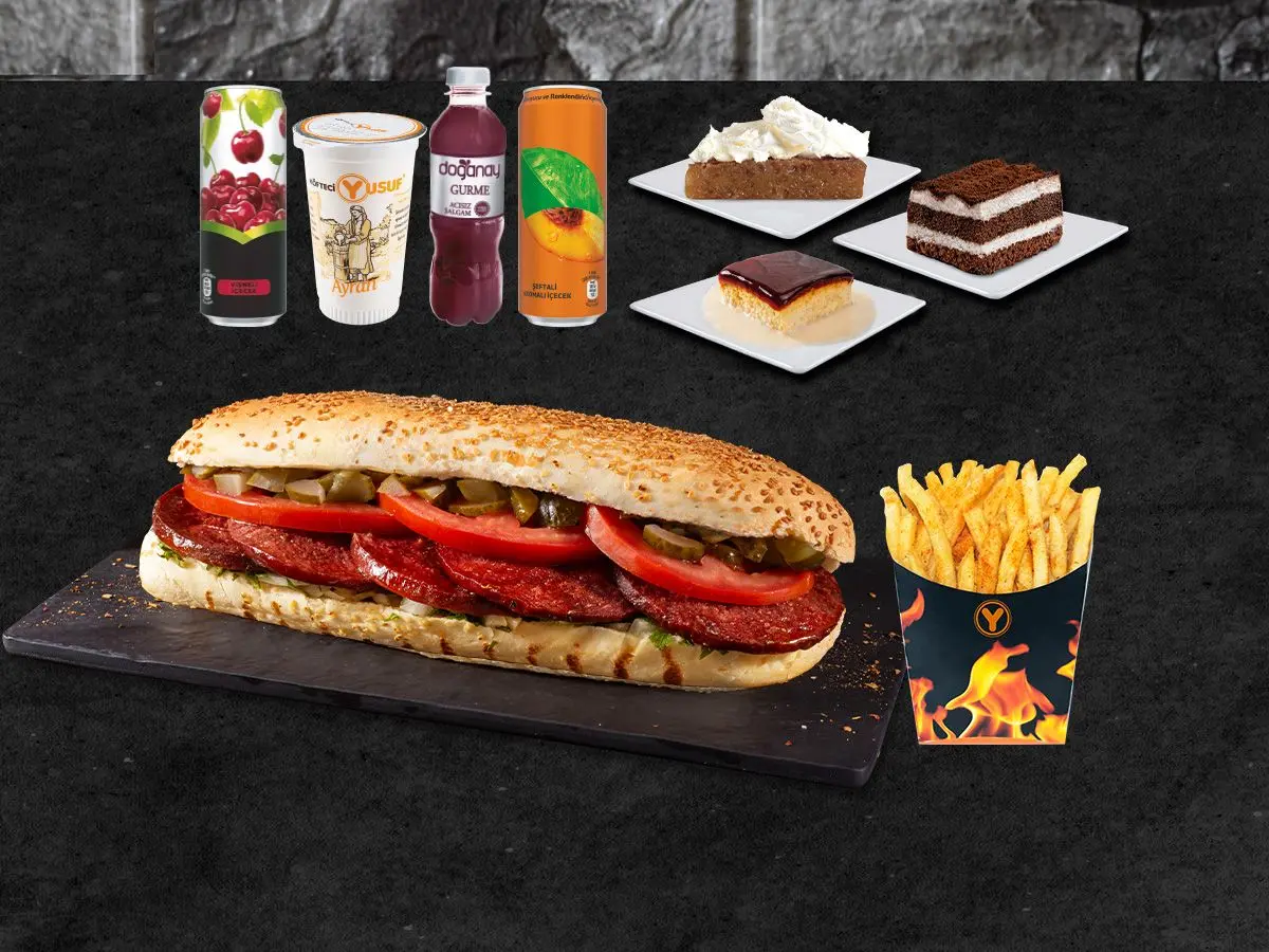 Dört Dörtlük Tam Porsiyon Ekmek Arası Sucuk Menü