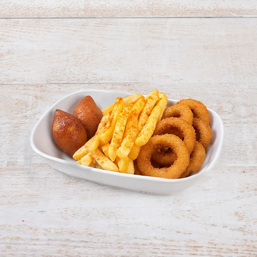  Porsiyon Çıtır 3'lü (2 İçli Köfte, Porsiyon Patates, 6 Soğan Halkası)