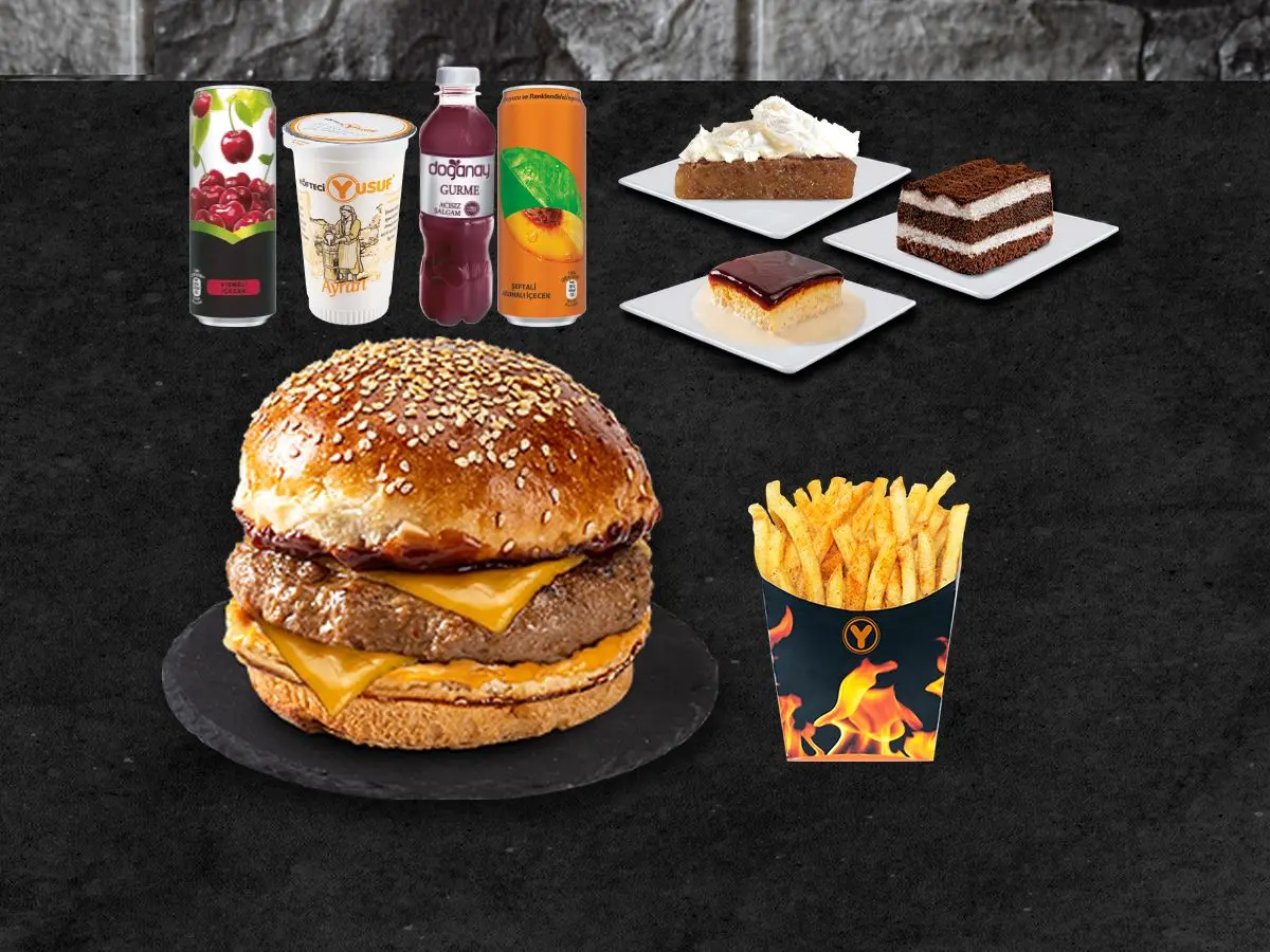 Burger (Tek Köfte) Dört Dörtlük Menü