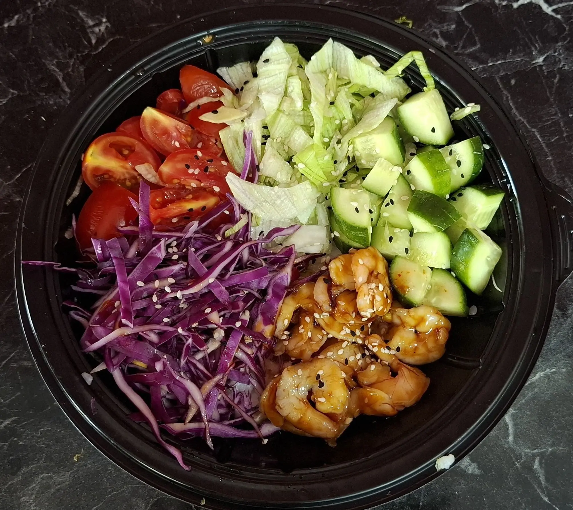 Teriyaki Soslu Tavada Kızartılmış Karidesli Bowl