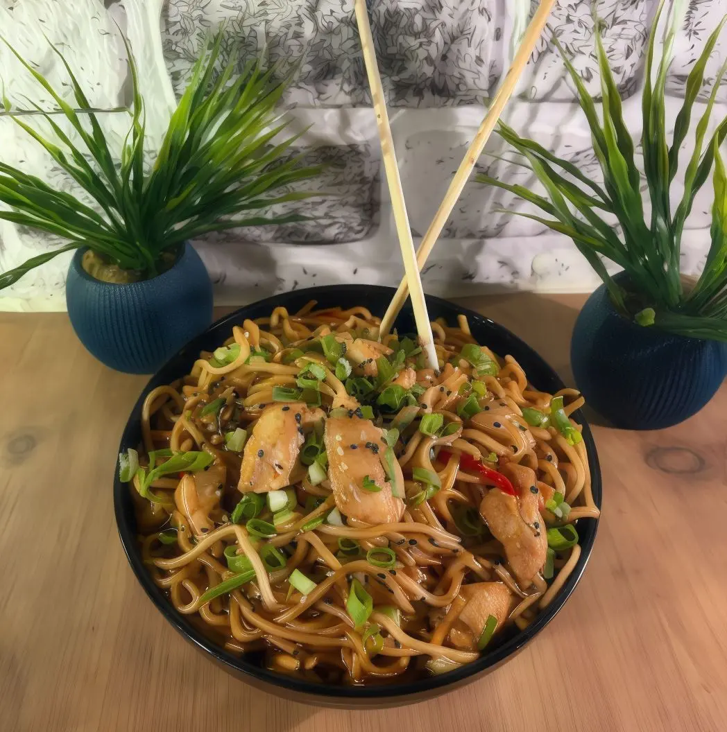 Sweet Chilli Soslu Tavuklu Noodle